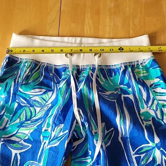Lilly Pulitzer Linen Beach Pants Blue Crush Bamboom - Picture 7 of 11